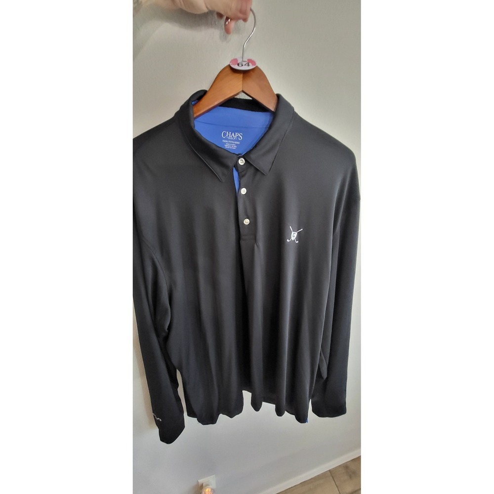 Chaps Golf Long Sleeve Polo Shirt Mens 3XL Breathable Mint Condition #64